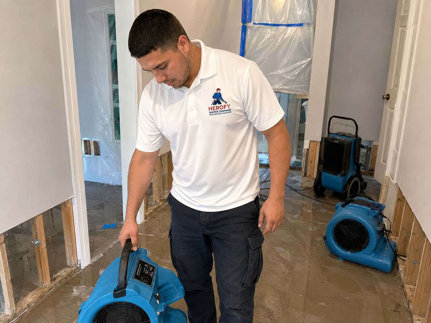 Ceiling and drywall water damage repair